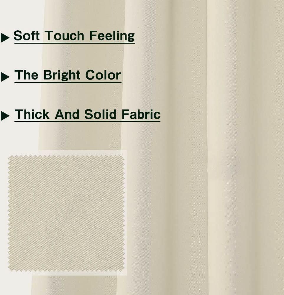 Blackout Door Curtains for Doorway Closet Curtains for Living Room Thermal Insulated Room Darkening Grommet Top Window Drapes
