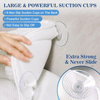 Bath Pillows for Tub,Bath Pillows for Tub Neck and Back Support,Bath Pillow for bathtub with Soft Mesh Fabric(White)