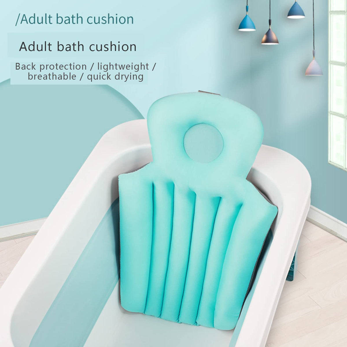Full Body Bath Pillow, Bath Pillows for Tub, Spa Bathtub Pillow for Head Neck Shoulder and Back Support, Quick Dry Ergonomic