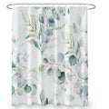 Leaf Shower Curtains,Botanical Watercolor Plants Bathroom Curtains Bathtub Home Decor Waterproof Fabric Machine Washable