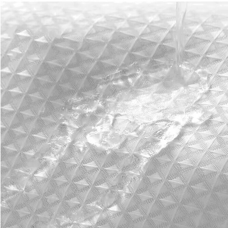 Shower Curtain White - Hotel Style Shower Curtains for Bathroom with Waffle Design, White Fabric Shower Curtain