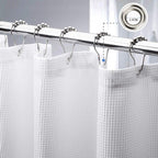 Shower Curtain White - Hotel Style Shower Curtains for Bathroom with Waffle Design, White Fabric Shower Curtain