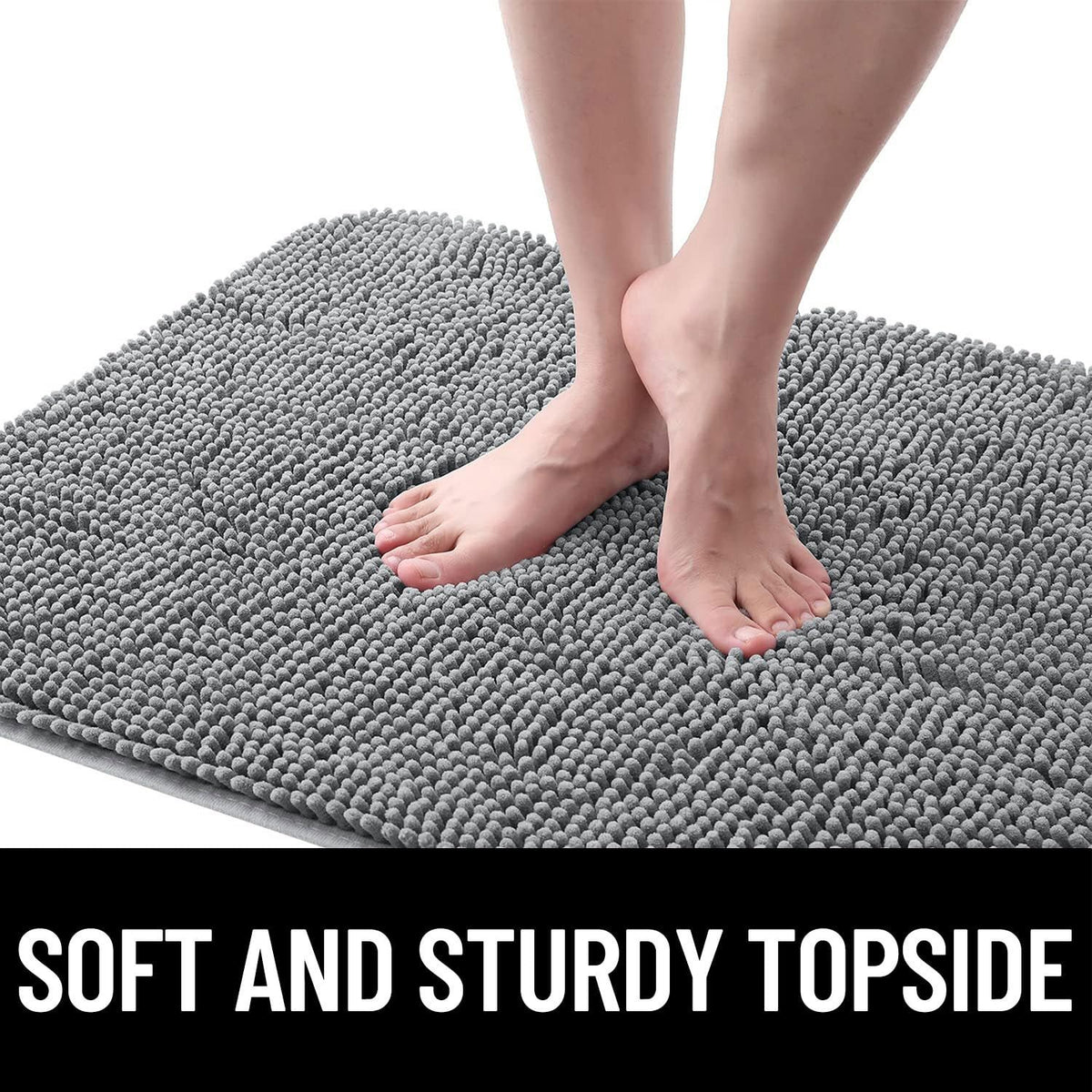 Dog Door Mat for Muddy Paws,Absorbs Moisture and Dirt,Non-Slip Washable Mat,Entry Indoor Door Mat for Inside Floor(40*60CM, Grey)