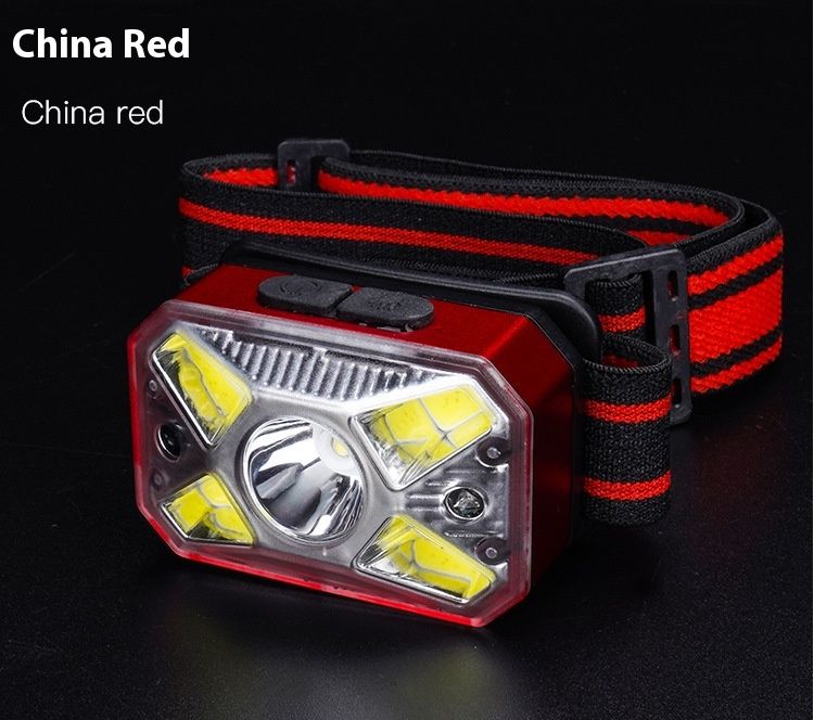 Headlamp with Red Light Option, Powered by Rechargeable LED Headlight with Motion Sensor for Outdoors, Camping, Running