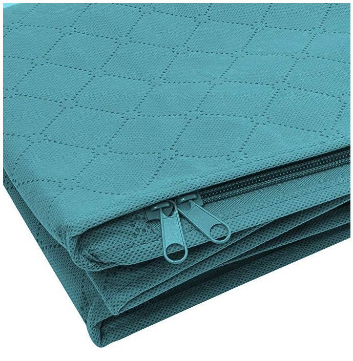Under bed Clothing Storage Bags, Clothes Storage Bag Foldable, Fabric zip storage Box with lids, Waterproof Thick 3 Pack