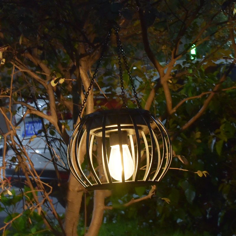 Solar Outdoor Lights Upgraded Hanging Solar Lantern Metal Solar Lights Outdoor Waterproof Lanterns Powered Garden Yard, 2 Pack