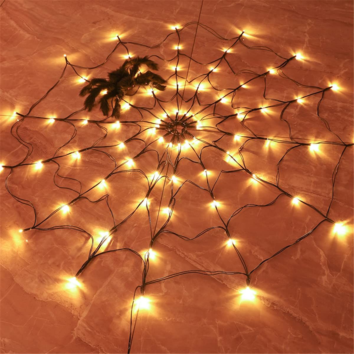 Spider Web Lights Halloween Props Colored Lights Decoration Light String, Christmas Lights, Indoor & Outdoor Light String,bar