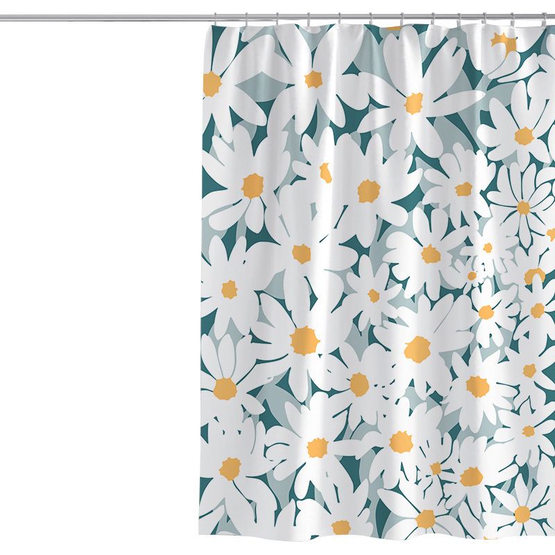 Shower Curtain Abstract Bathtub Curtain with Hooks Green 80*180cm Extra Long Shower Curtain Polyester Soft Cloth & Hotel Quality