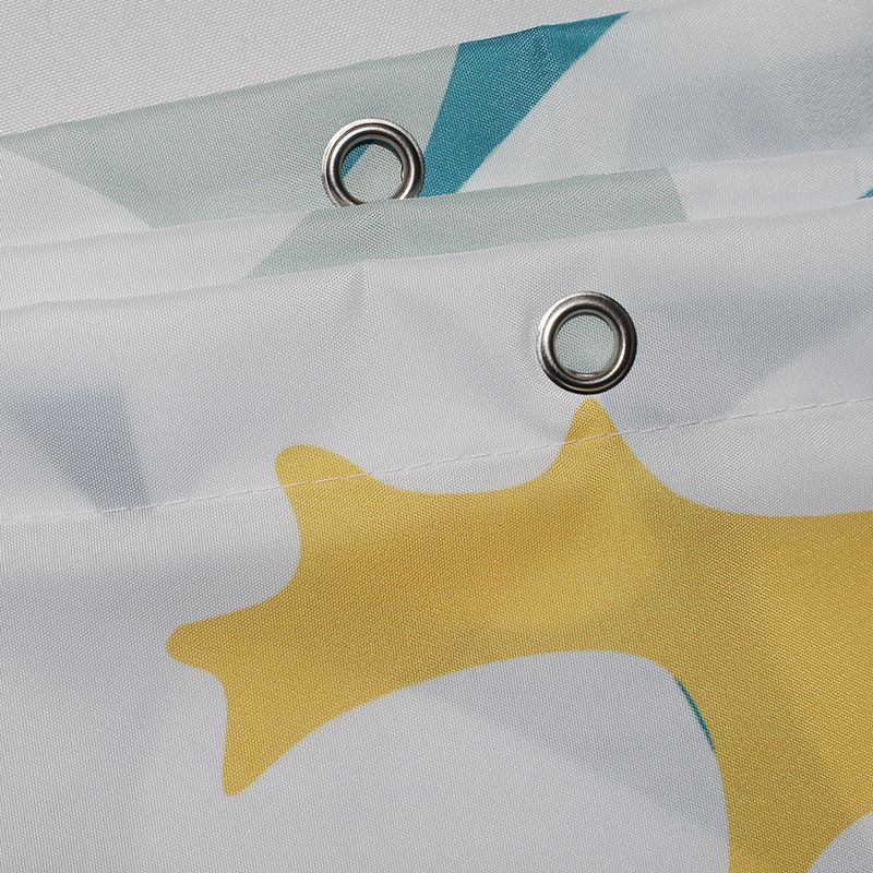 Shower Curtain Abstract Bathtub Curtain with Hooks Green 80*180cm Extra Long Shower Curtain Polyester Soft Cloth & Hotel Quality
