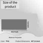 1Pcs Top of Curtain Light Blocker 40*12.6 Inch Light Blocking Curtains Toppers for Window Easy Installation with Self-Adhesive Tape for Bedroom(Grey)