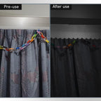 1Pcs Top of Curtain Light Blocker 40*12.6 Inch Light Blocking Curtains Toppers for Window Easy Installation with Self-Adhesive Tape for Bedroom(Grey)