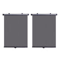 2-Pack Adjustable Black Car Sunshade Retractable Side Window Curtains for UV and Heat Reduction