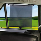 2-Pack Adjustable Black Car Sunshade Retractable Side Window Curtains for UV and Heat Reduction