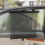 2-Pack Adjustable Black Car Sunshade Retractable Side Window Curtains for UV and Heat Reduction