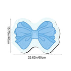 Bow Toilet Floor Mat Absorbent Soft Bath Rug Non Slip Drying Mat Plush Foot Mat Entryway Bathroom Bedroom Home Decor Cute Shaped Carpet for Shower Sink Toilet Hallway Bathroom Spa Shower Tub Stairs