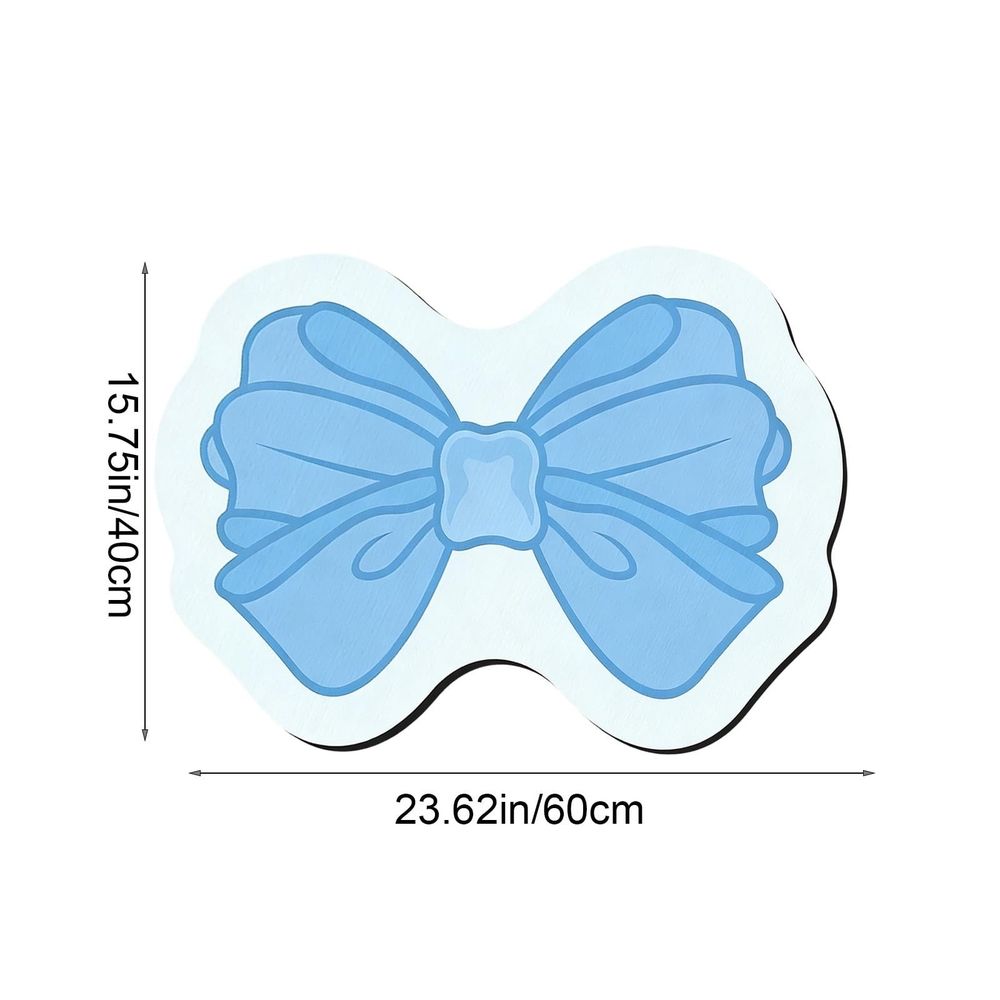 Bow Toilet Floor Mat Absorbent Soft Bath Rug Non Slip Drying Mat Plush Foot Mat Entryway Bathroom Bedroom Home Decor Cute Shaped Carpet for Shower Sink Toilet Hallway Bathroom Spa Shower Tub Stairs