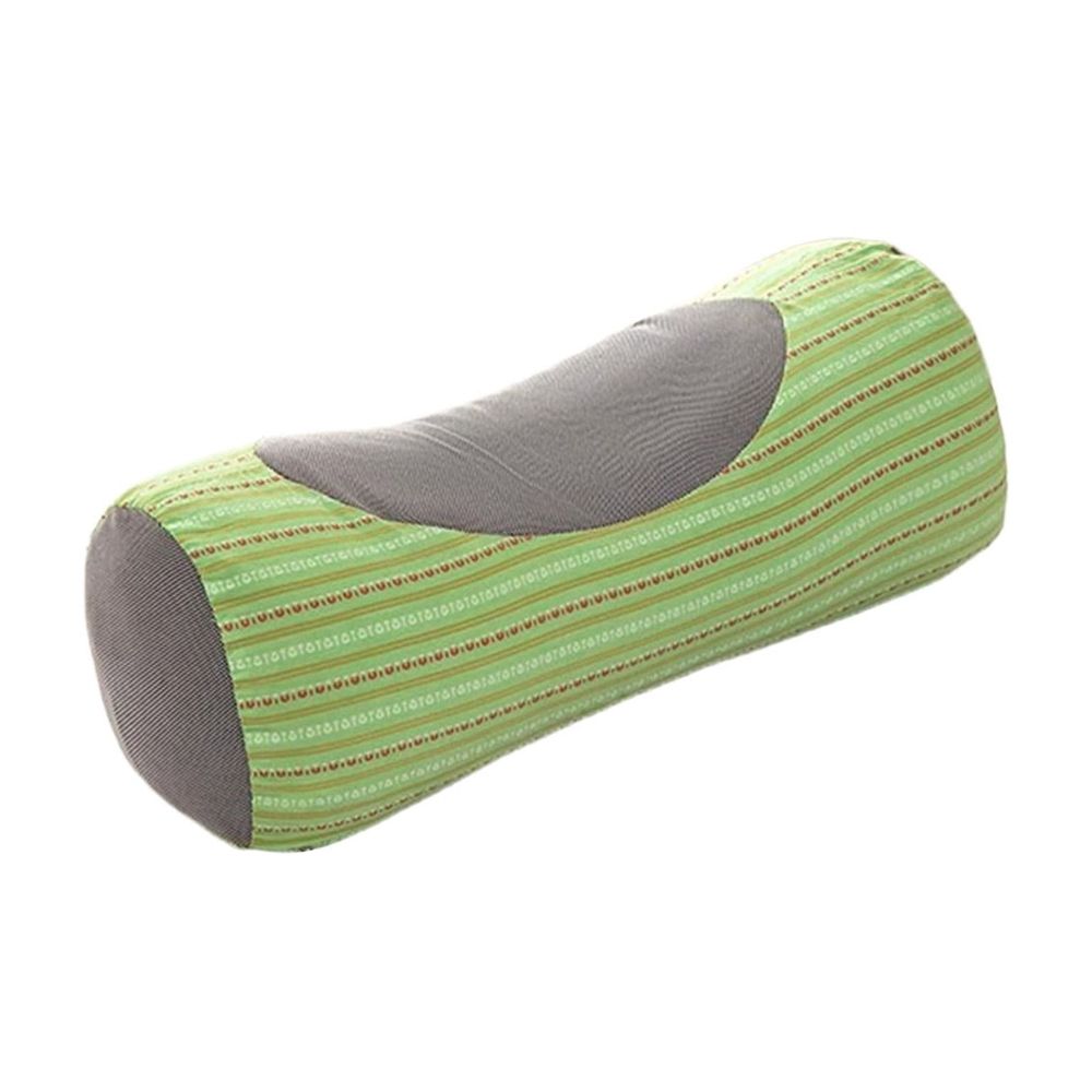 Buckwheat Bolster Pillow with Cotton Cover, Pressure Relief Neck Support Pillow, All-Night Comfort, Natural Buckwheat Hull Pillow for Improved Posture, Green