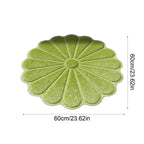 Flower Shaped Bathroom Floor Mat 23x23in Soft Absorbent Non Slip Anti Skid Bath Rug Decorative Waterproof for Home Entrance