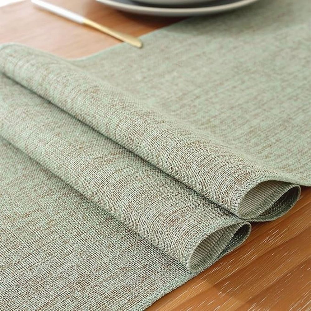 Natural Table Runners 72 Inches Long,  Linen Style Rustic Farmhouse Table Runner, Boho Woven Dining Table Runner, 13x72 Inches