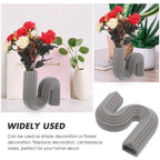 Light Green Geometric Ceramic Vase Set for Wedding Decoration and Home , 1 Piece