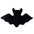 Happy Halloween Pillow Bat Shaped Throw Pillow Crystal Velvet Ghost Decorative Pillow Cute Pillow for Couch Sofa Bed Decoration, Ideal Gift for Adults Girls Boys, Black