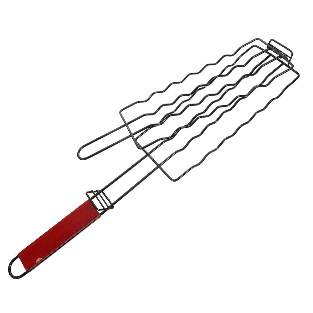 Outdoor Grill Basket with Non- Handle and Mesh for Grilling Sausages, Vegetables, and More