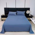 Simple Deluxe Queen Sheet Only, Deep Pocket Breathable & Cooling Bed Sheets, Easy Care Cotton Microfiber Bedsheets, Easy-Fit, Hotel Luxury Style Smooth Wrinkle Resistant Bedding, Blue