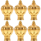 Acrylic Curtain Rod Finials 6 Pcs Golden for 26-28mm Window Rods