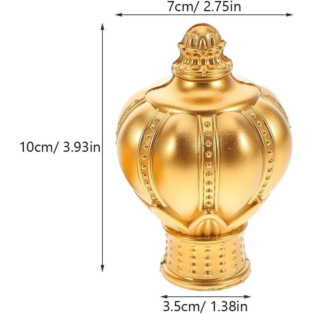 Acrylic Curtain Rod Finials 6 Pcs Golden for 26-28mm Window Rods