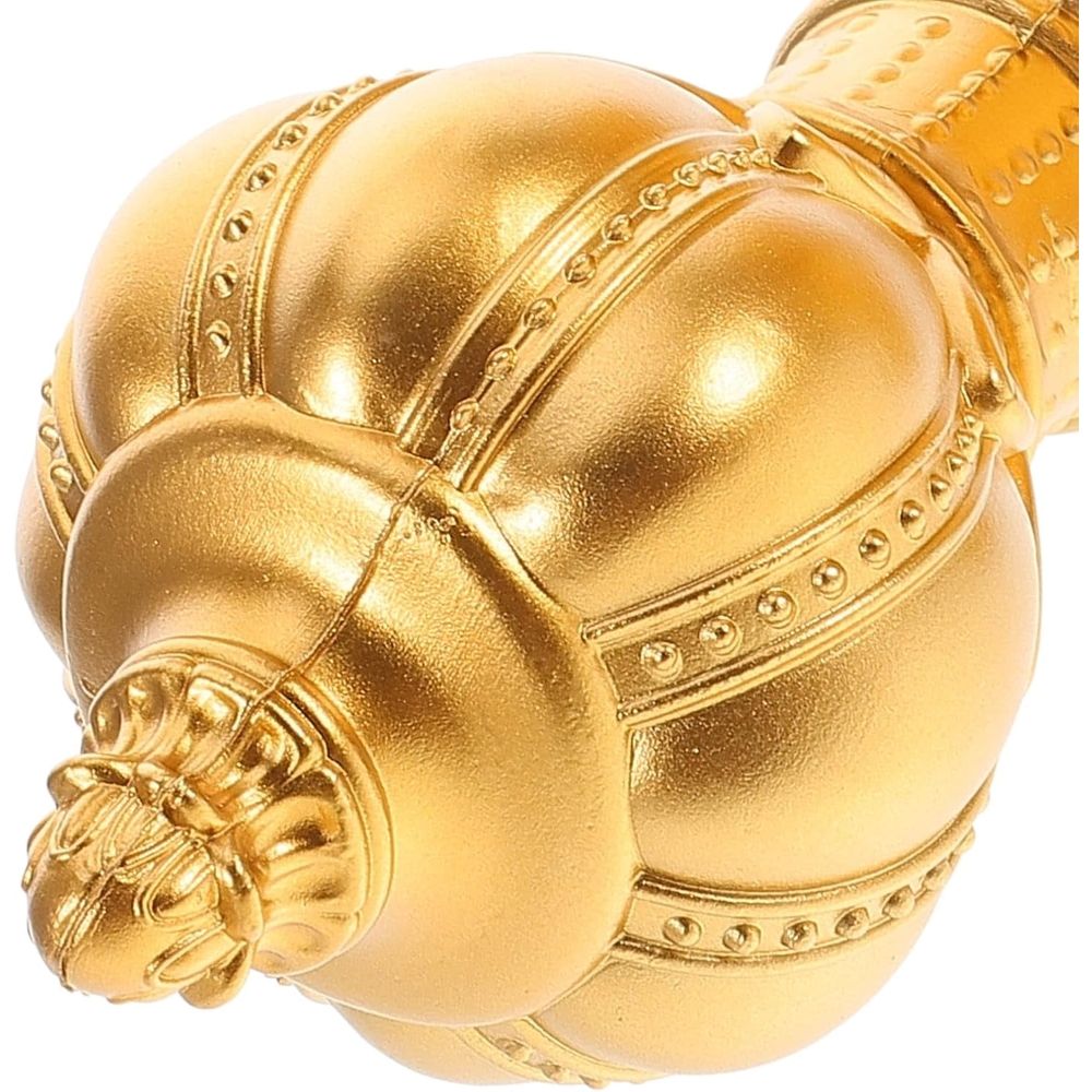 Acrylic Curtain Rod Finials 6 Pcs Golden for 26-28mm Window Rods
