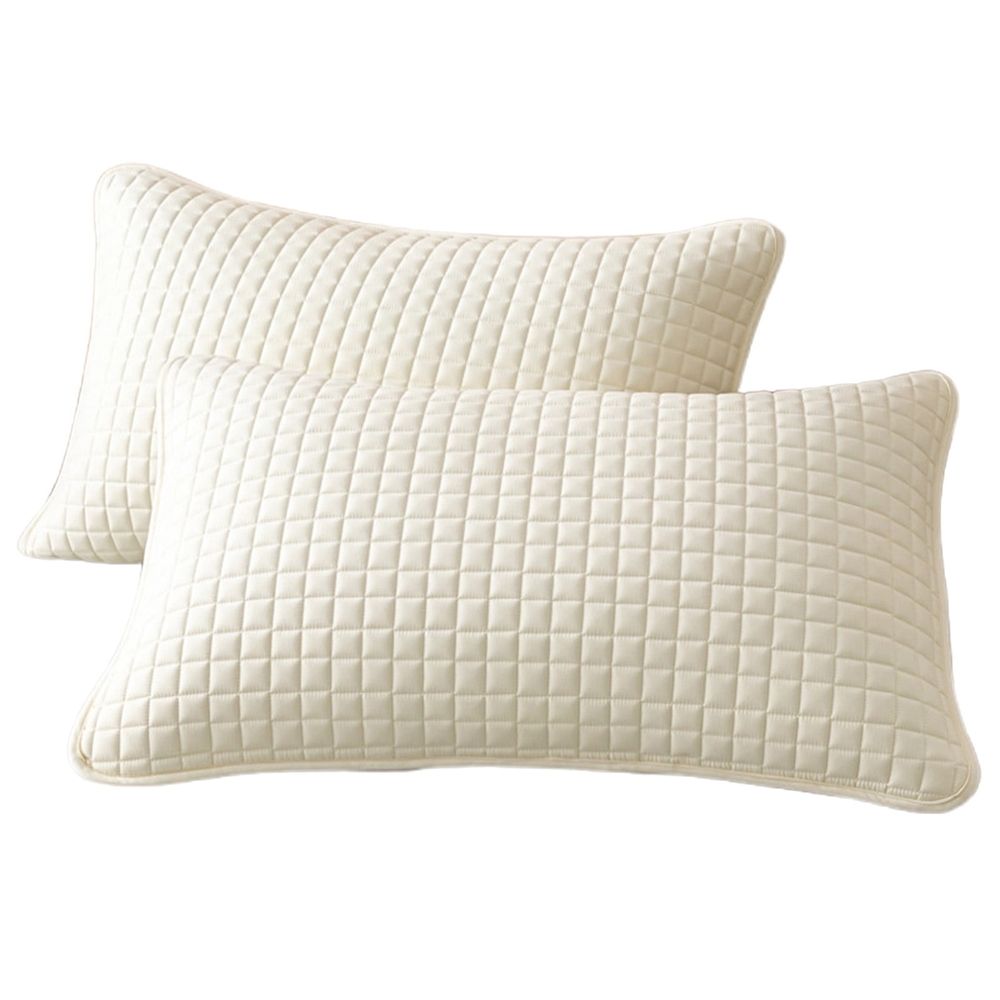 Pillow Protector Covers 2 Pack 48x74cm Waterproof Oil Stain Resistant Breathable Washable Soft Elastic Edge Standard Size for Bed Pillow Hygiene Home Sleeping Gift