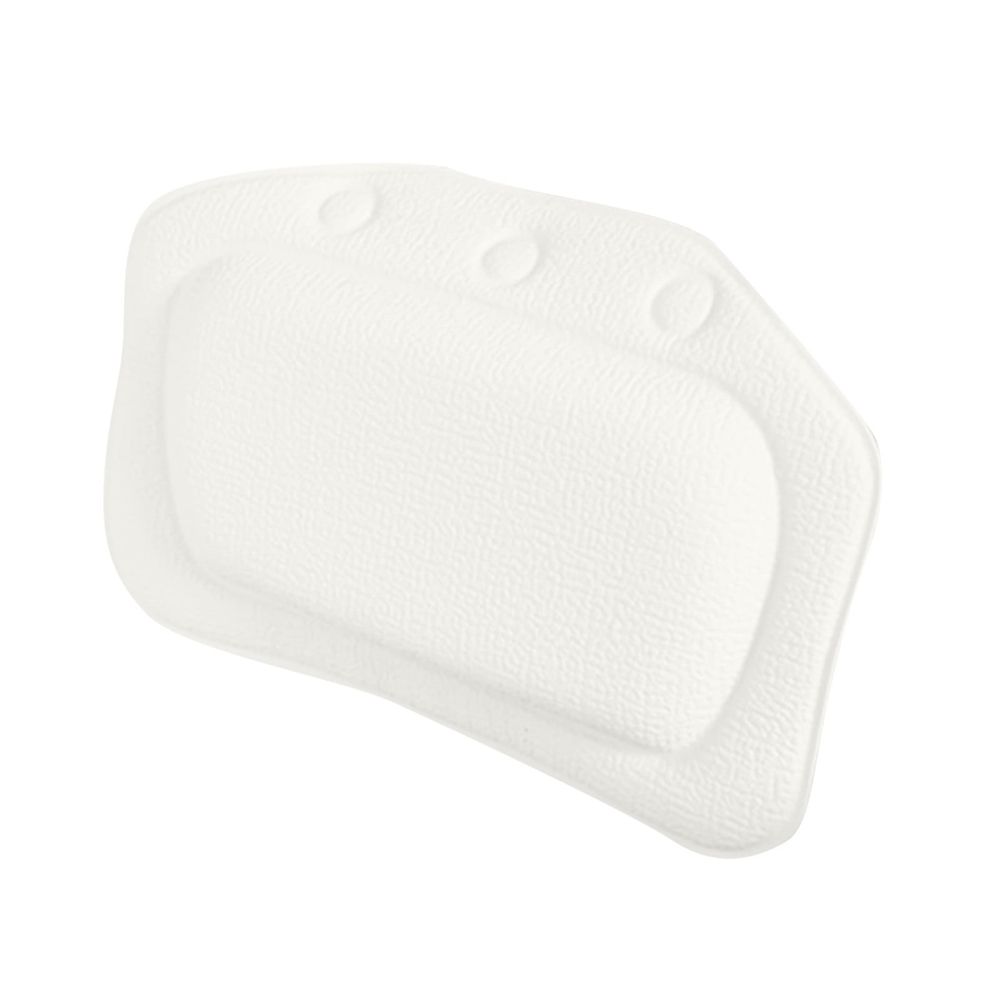 Bath Pillow, Bathtub Pillow with Non-Slip Suction C, Soft 3D PVC Foam Pillow, Bathtub Pillows for Tub Neck and Back Support, Extra Thick and Soft Pillow for Bath Spa Swimming Pool, White