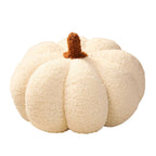 Pumpkin Pillows, Pumpkin Throw Pillow Plush Cushion, Simulated Pumpkin Pillow, Halloween Pumpkin Decorative Pillow, Ideal for Thanksgiving Fall Autumn Home Decor Party, (White, 7.87inch)