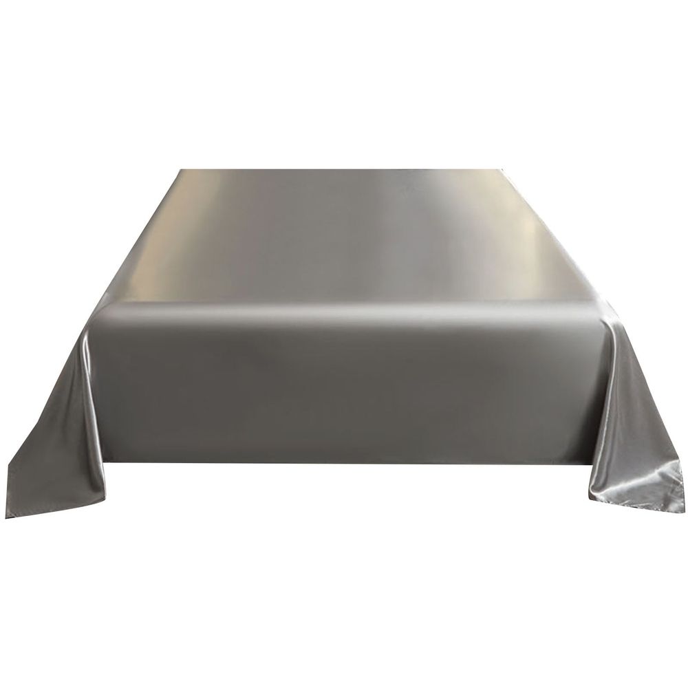 Queen Sheet Only, Soft Silky Smooth Satin Cooling Sheets, Easy-Fit Deep Pocket, Soft Microfiber Shrinkage Fade Resistant, Easy Care with 1 Flat Sheet, Queen Size (67" x 90.5"), Silver
