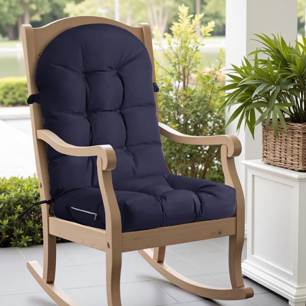 Cloud-Like High Back Rocking Chair Cushion, Deep Cushioning, Waterproof Fade-Resistant Fabric, Perfect for Indoor Outdoor Use, Ideal for Rocking Chairs and Patios