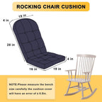 Cloud-Like High Back Rocking Chair Cushion, Deep Cushioning, Waterproof Fade-Resistant Fabric, Perfect for Indoor Outdoor Use, Ideal for Rocking Chairs and Patios