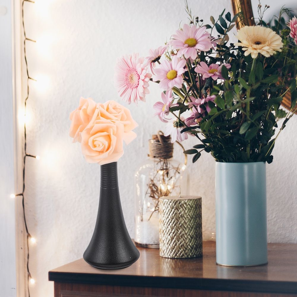 Black Ceramic Vase with Simple Design for Stylish Home Decor and Versatile Storage Solutions