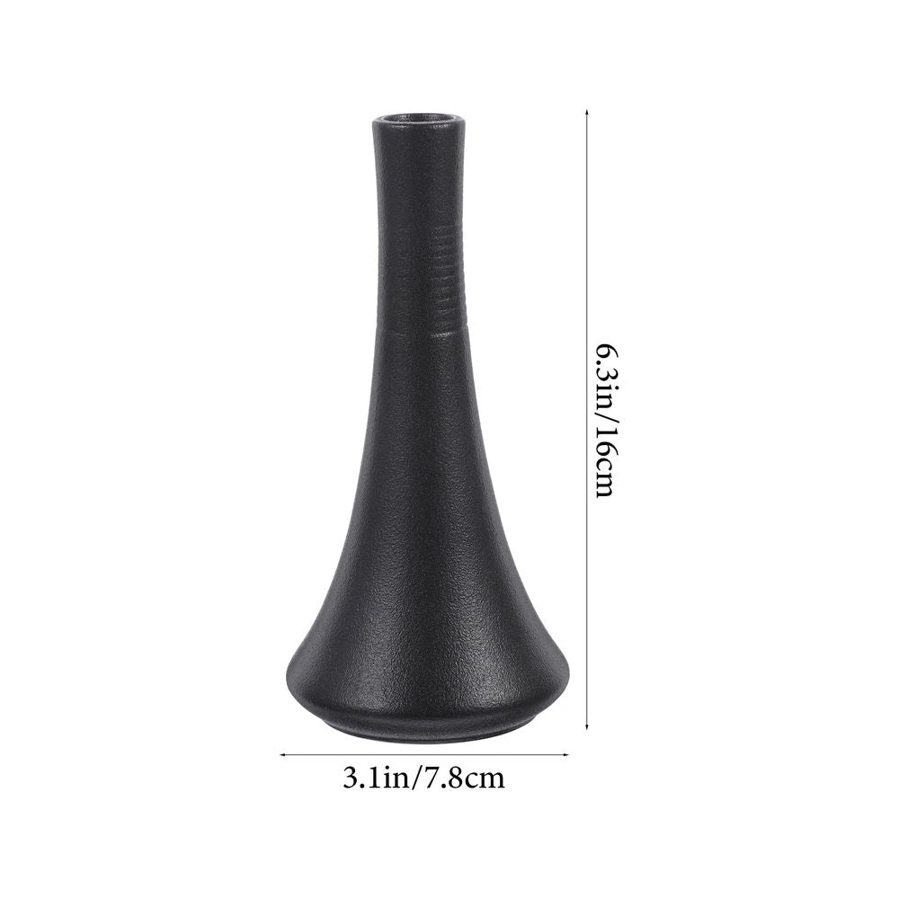 Black Ceramic Vase with Simple Design for Stylish Home Decor and Versatile Storage Solutions