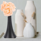 Black Ceramic Vase with Simple Design for Stylish Home Decor and Versatile Storage Solutions