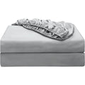 2-Pack Pure Cotton Fitted Sheet Twin Size, 600 Thread Count 16" Deep Pocket Egyptian Cotton Fitted Sheet (2pcs, Twin, Dark Grey)