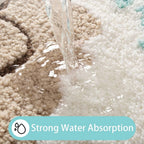 Beach Bathroom Rugs Coastal Seashell Bath Mat Funny Extra Soft Tufted Quick Dry Bath Mats for Bathroom Ocean Wave Starfish Decor Carpet Shower Non Slip Bath Rug