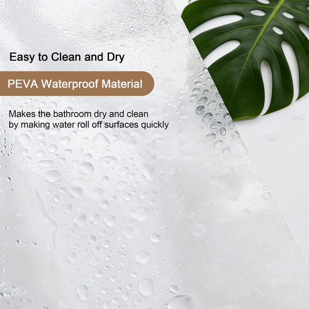 Extra Long Shower Curtain Liner 84 Inches Long,Weighted Bathroom Clear Shower Curtain 72x84 Inch Liner with 3 Magnets, Heavy Duty, Transparent