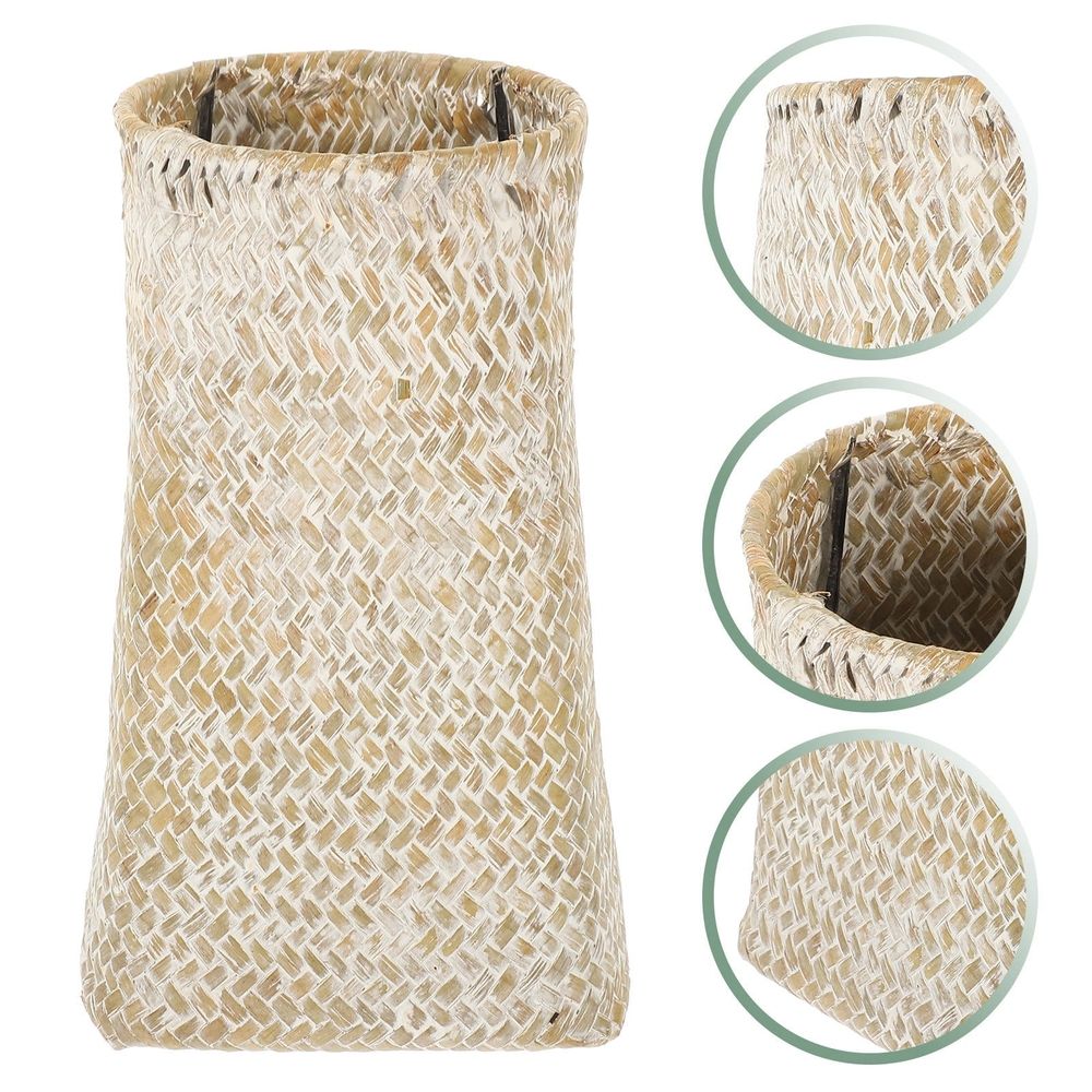 Handmade Ivory Woven Vase for Home and Office Art Decoration