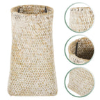 Handmade Ivory Woven Vase for Home and Office Art Decoration