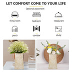 Handmade Ivory Woven Vase for Home and Office Art Decoration