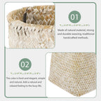 Handmade Ivory Woven Vase for Home and Office Art Decoration