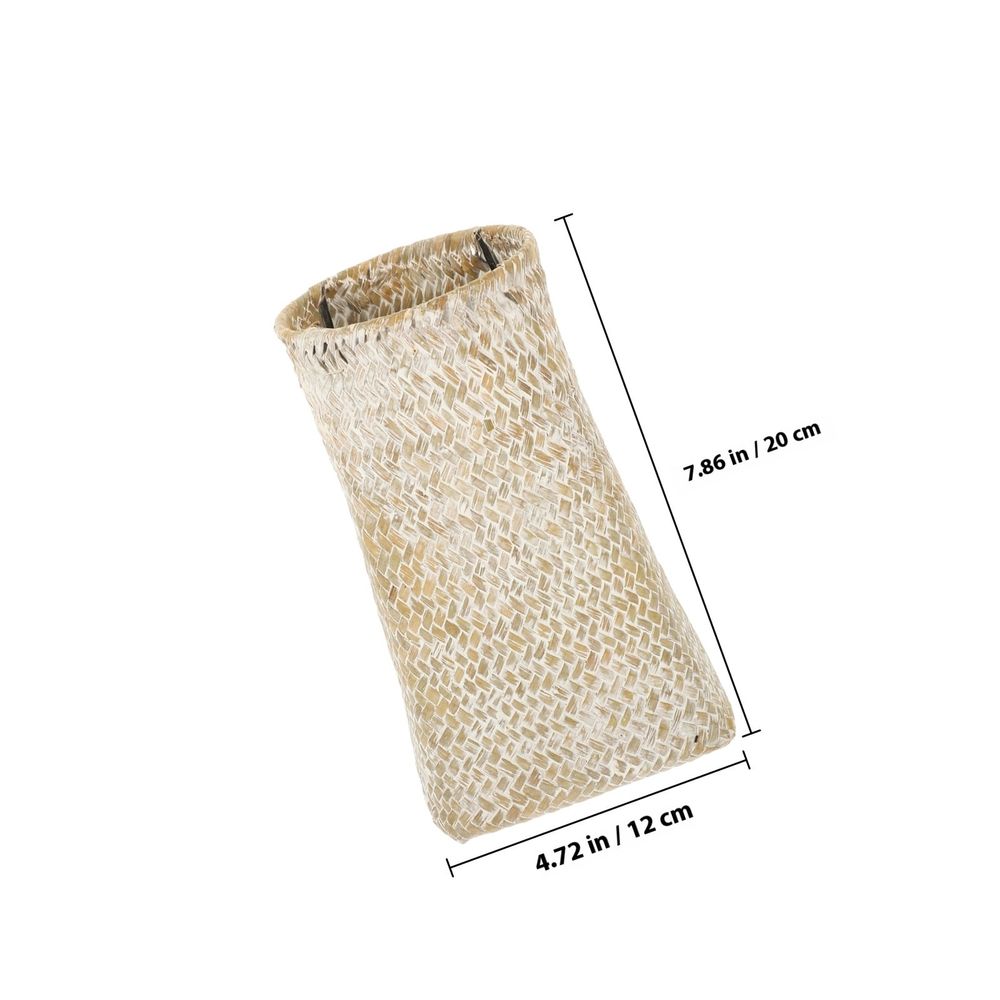 Handmade Ivory Woven Vase for Home and Office Art Decoration
