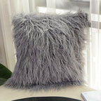 Faux Fur Throw Pillow Covers Cushion Covers Luxury Soft Decorative Pillowcase Fuzzy Pillow Covers for Bed/Couch,18 x 18 Inches