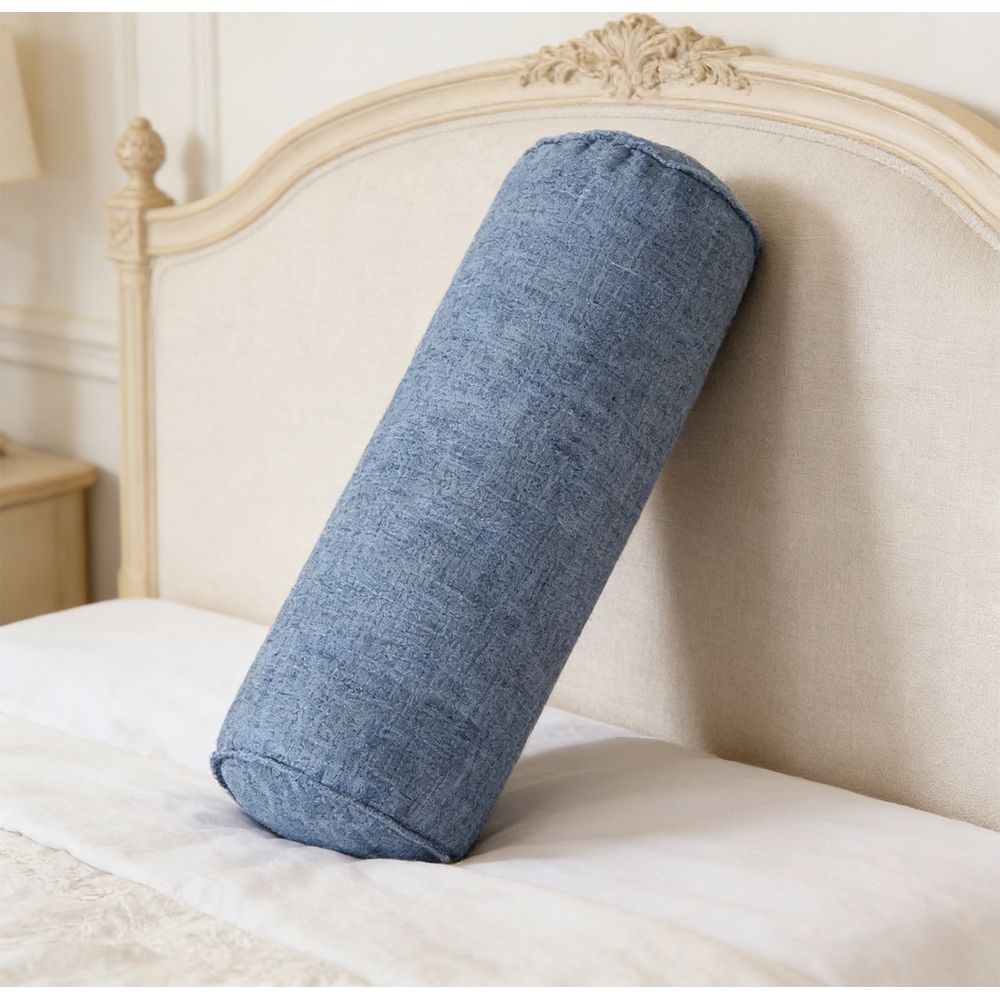 1 Pcs Rectangular Cushion Lumbar Support Pillow for Sofa and Bed, Decorative Throw Pillow with Patchwork Design, Colorful Cylindrical Bolster 40CM