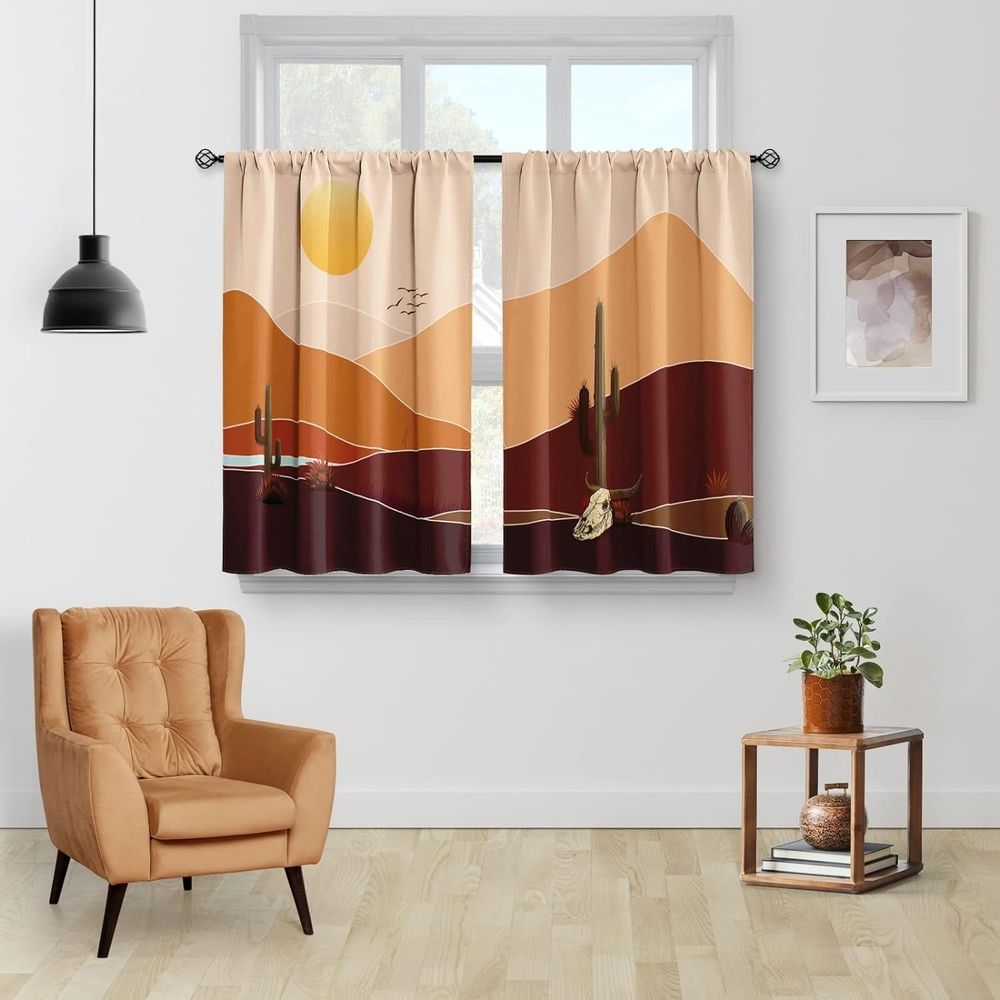 Red Rose and Kitchen Curtains - Rustic Romantic Valentine Farmhouse Girls Women Short Tier Cafe Curtains Decor for Dining Room Art Country Rod Pocket Window Drapes 24 Inch Length 2 Panels Set